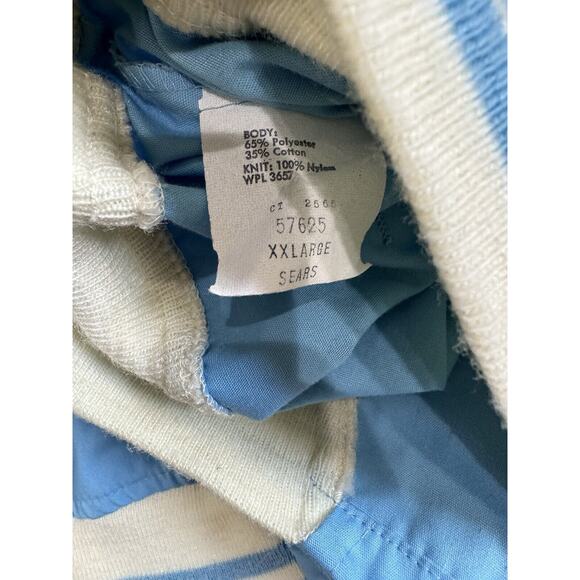 Vintage Sears Thin Bomber Jacket Light Blue Size XXL - Picture 10 of 12